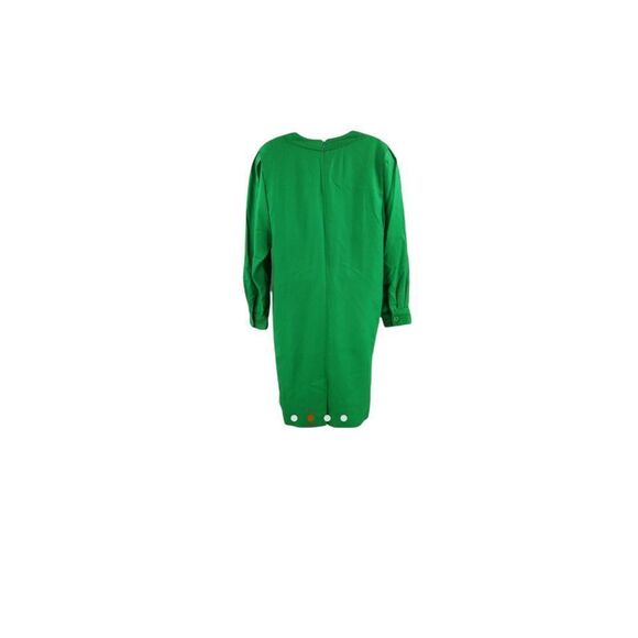 Stanley Sherman for Neiman Marcus | Vintage Green Silk Dress | Circa 1980s - Picture 2 of 8